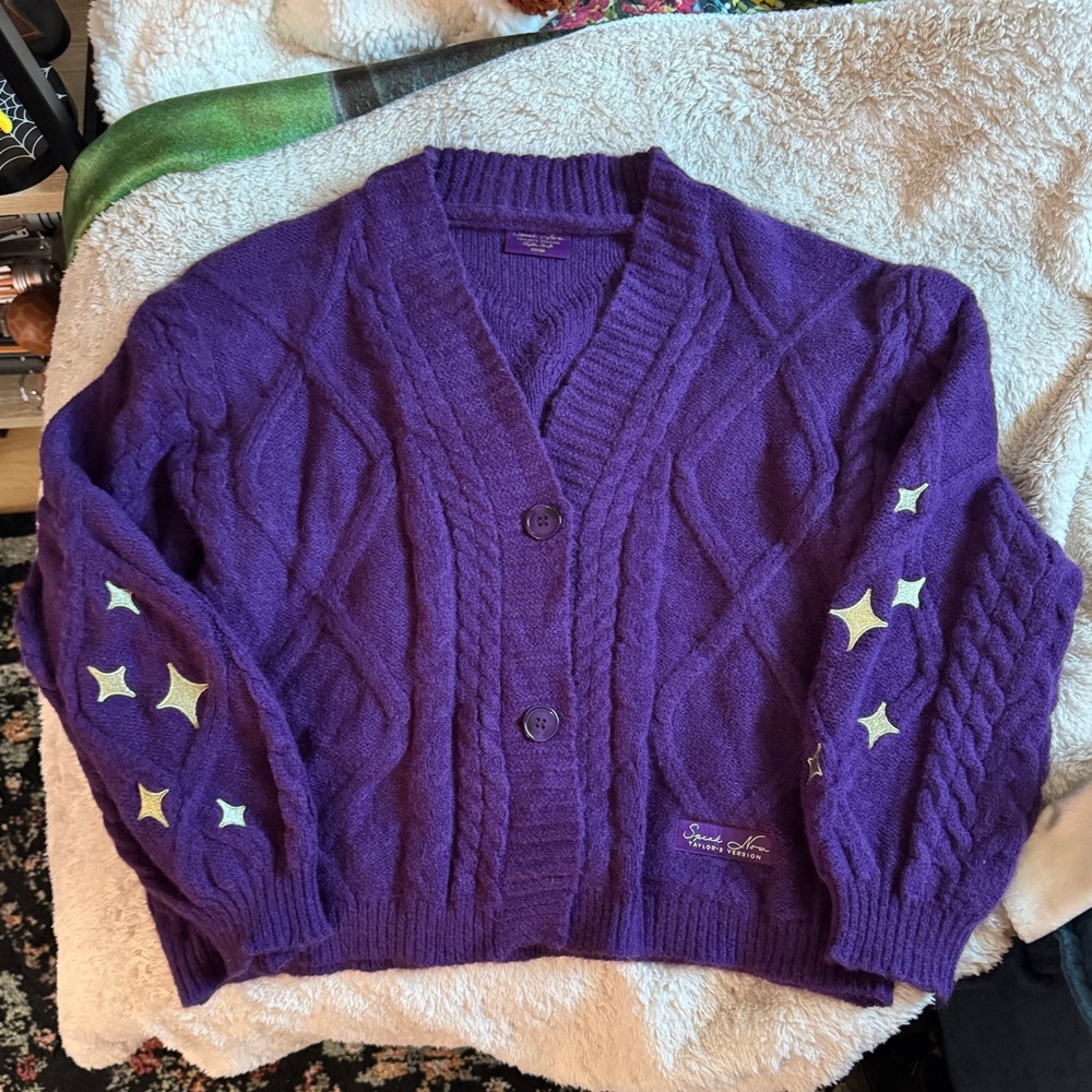 Taylor Swift Purple Speak Now cardigan authentic xs/ sm